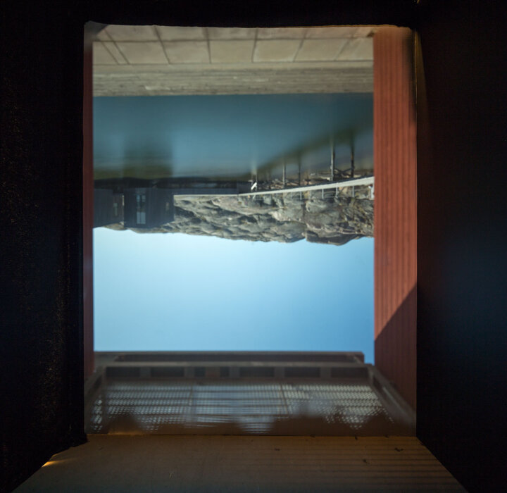 Live camera obscura at Tweaks, Nordic Watercolour museum Skärhamn, 2013, Installation views